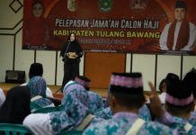 Bupati Tulang Bawang Winarti Secara Resmi Melepas 286 Calon Jama’ah Haji Tahun 2019