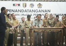 Bupati Tulang Bawang Hj. Winarti SE MH, Menghadiri Penandatangan MoU & Perjanjian Kerjasama BPN