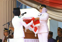 Bupati Winarti Pimpin Upacara Pengibaran Bendera Merah Putih HUT RI Ke 74