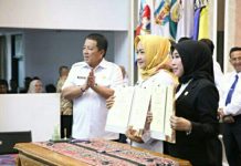 Bupati tulang bawang – Bersama Kepala Daerah Se Provinsi Lampung menandatangani MoU Dengan Kejati dan Kejari Se Lampung