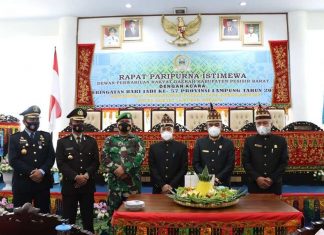 Plh Bupati Pesibar Menghadiri Rapat Paripurna DPRD Peringatan Hari Jadi Lampung Ke – 57