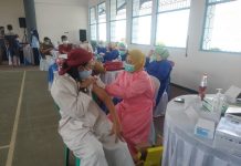 Total sebanyak 202 WBP Lapas Kota Agung Mendapatkan Vaksinasi Tahap Pertama